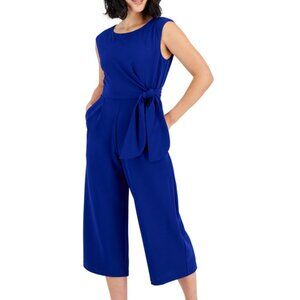 Tahari Round Neck Sleveless Side tie Cocktail Jumpsuit Size 12